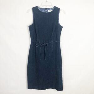 Andrew Spencer Denim Dress Womens 8 Minimalist Feminine Romantic Western Country